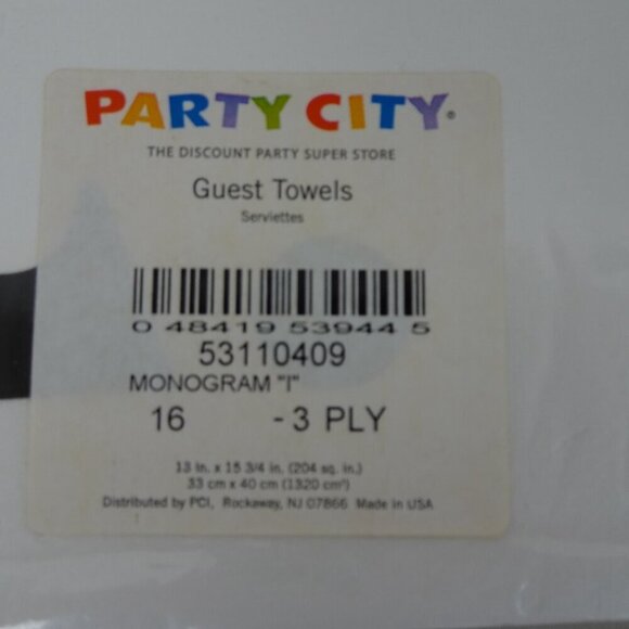Paper Napkins & Guest Towels Letter I Monogram Unopened Party Cocktail "i" - Picture 8 of 9